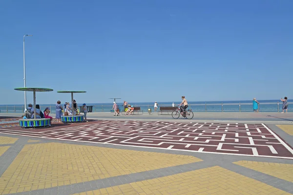 Zelenogradsk Russia June 2020 Labyrinth Boardwalk Kaliningrad Region — Stock Photo, Image