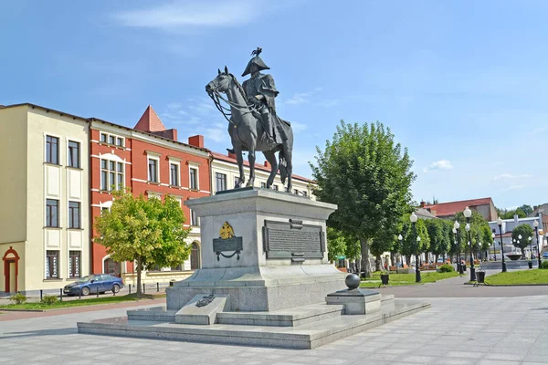 Chernyakhovsk Rússia Agosto 2019 Estátua Equestre Barclay Tolly Praça Lenine — Fotografia de Stock