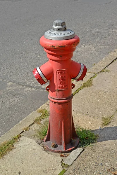 Old German Fire Hydrant Lodz Street Poland — Stock Photo, Image