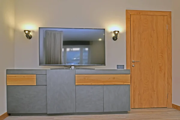 Cabinet Living Room Modern Minimalism Stock Image