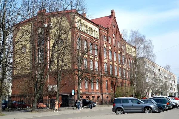 Kalingrad Russia April 2021 Building Former State Construction School 1897 — 스톡 사진