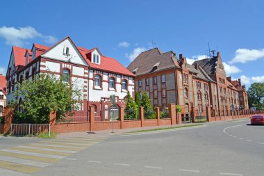 BALTIYSK, RUSSIA - 23 Temmuz 2020: Pillau piyade kışlası manzarası. Kalininingrad bölgesi