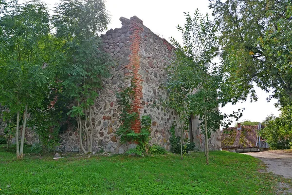 Ett Fragment Byggandet Kyrkan Kussen Xviii Talet Vesnovo Kaliningradregionen — Stockfoto