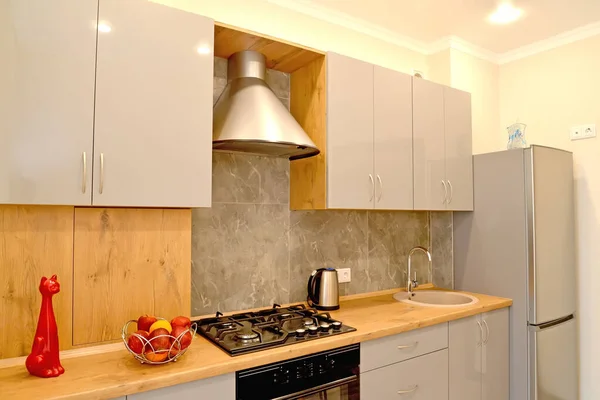 Interior Modern Kitchen Range Hood — Stock Photo, Image