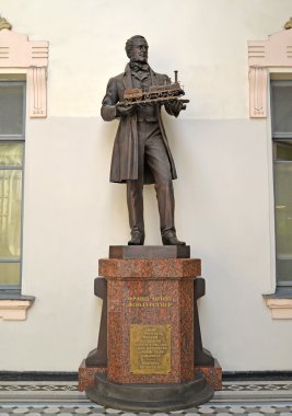 St. Petersburg. Monument to Franz Anton von Gertsner on Vitebsk  clipart