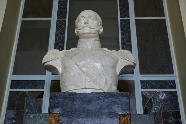 Busto do imperador Nikolay I edifício da estação de Vitebsk — Fotografia de Stock