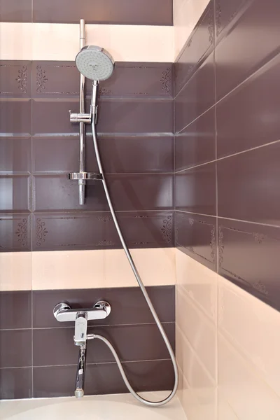 De één-greeps muur mixer met een gieter douche en de cran — Stockfoto