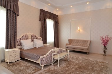 Bir yatak odası bir çift otel odasının 