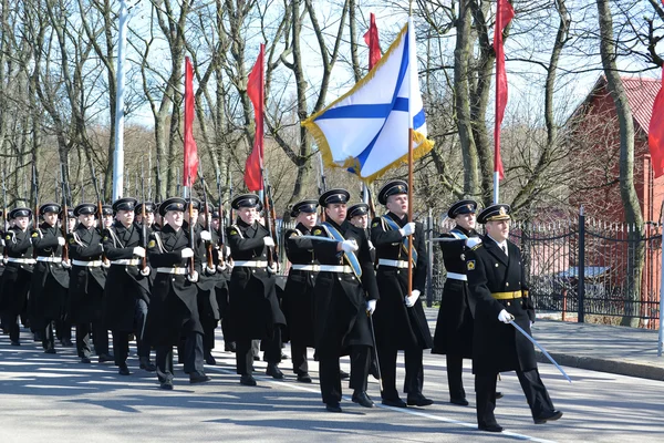 KALININGRAD, RUSSIA - APRIL 09, 2015: Solemn march of smart calc — Stock Photo, Image