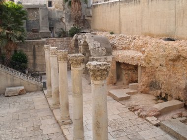 Kudüs, İsrail. Sütunları Jerusalem (Roma Kardo'nın kalıntıları)
