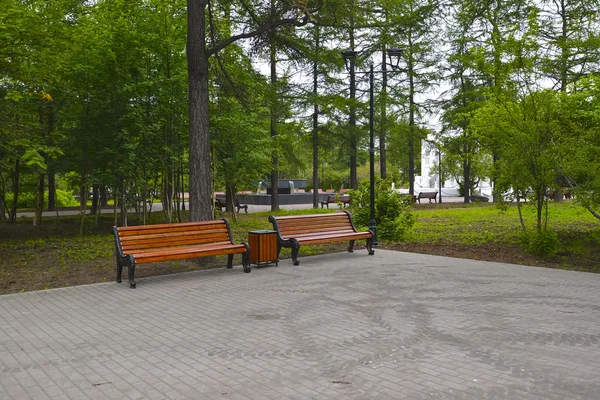 Fyrkantiga hörn på Leningradskaya Street, Murmansk — Stockfoto