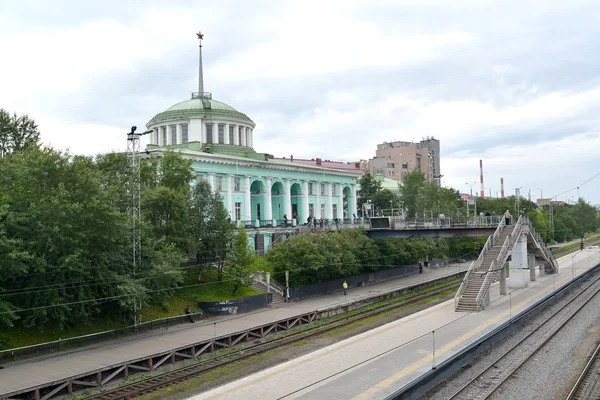 MURMANSK, RUSSIA - JULY 17, 2015: A view of the Murmansk railway — Stock Photo, Image