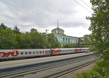 Murmansk, Rusya - 17 Temmuz 2015: Murmansk demiryolu bir görünüm