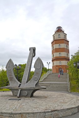 Murmansk, Rusya - 17 Temmuz 2015: Bir anıt 