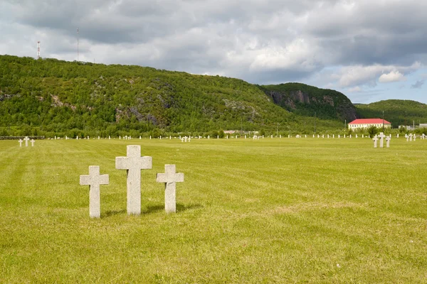 Russian-German memorial cemetery. Settlement of Pechenga, Murman — Stock Photo, Image