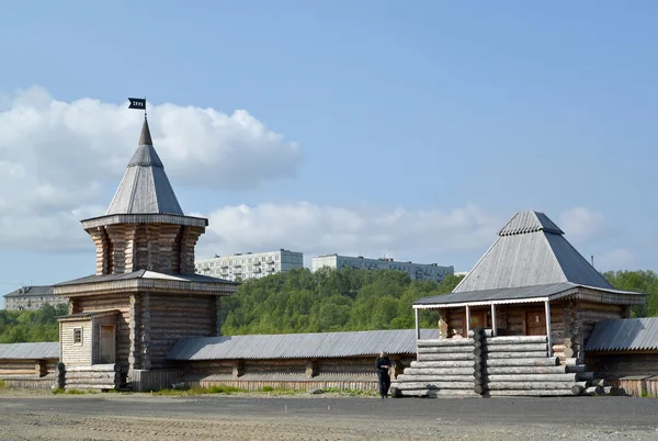 Watchtower and fortification of the Sacred and Troitsk Trifonov- — Stock Photo, Image