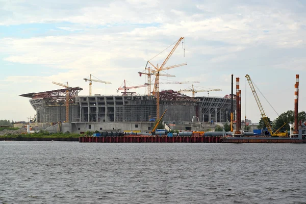 St. petersburg, russland - 09. juli 2014: bau neuer stad — Stockfoto