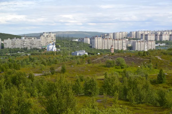 Panorama över den bebodda bostadsområdet i staden av Mu — Stockfoto