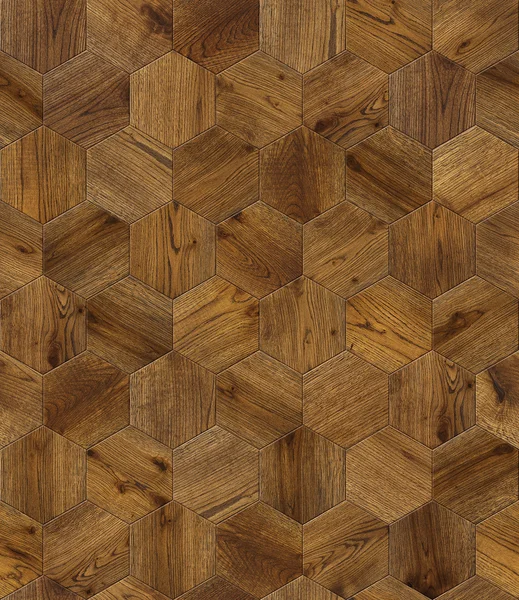 Natural wooden background honeycomb, grunge parquet flooring design seamless texture for 3d interior — Stock Photo, Image