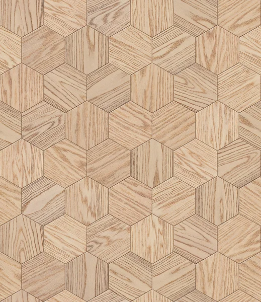 Természetes fából készült háttér méhsejt, grunge parkettás padló design zökkenőmentes textúra a 3D-s belső — Stock Fotó