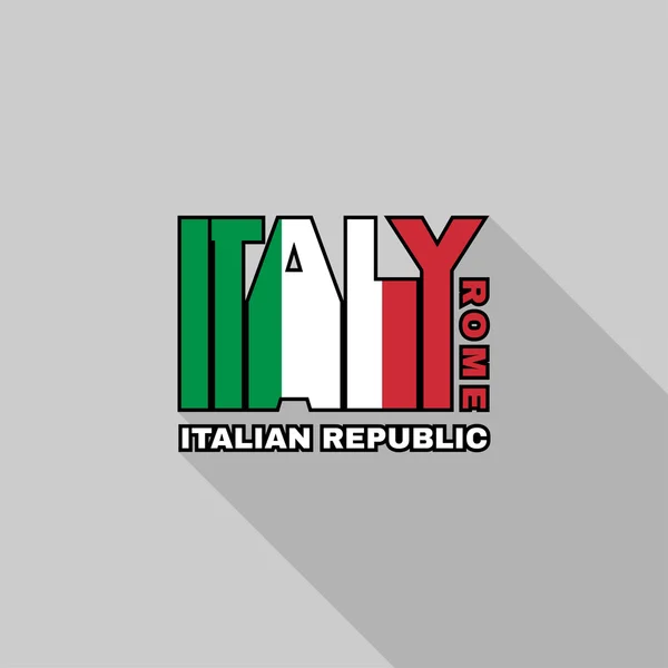 Itália tipografia bandeira, t-shirt gráficos —  Vetores de Stock