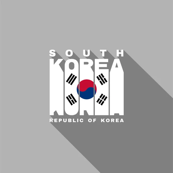 Corée du Sud drapeau typographie, graphiques t-shirt — Image vectorielle