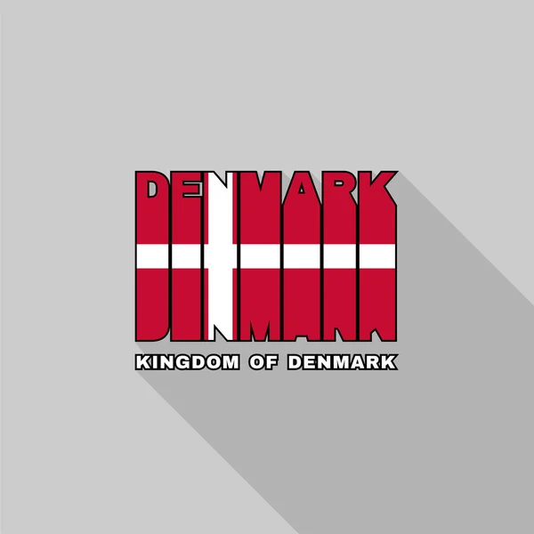 Данія прапор типографіки, футболка графіка — стоковий вектор