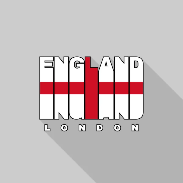 England flag typography, t-shirt graphics — Stock Vector