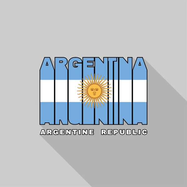 Tipografia de bandeira argentina, gráficos de t-shirt — Vetor de Stock