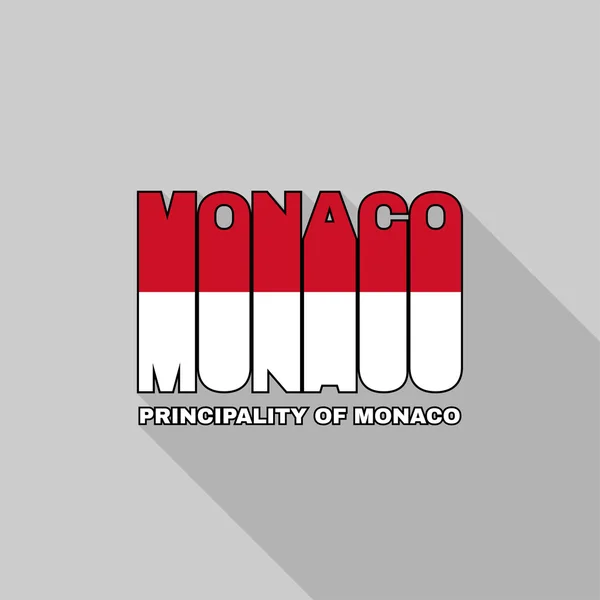 Monaco flag typography, t-shirt graphics — Stock Vector