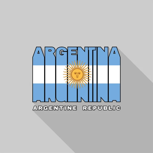 Tipografia de bandeira argentina, gráficos de t-shirt —  Vetores de Stock