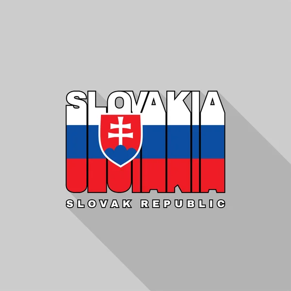 Eslovaquia tipografía de la bandera, gráficos camiseta — Archivo Imágenes Vectoriales