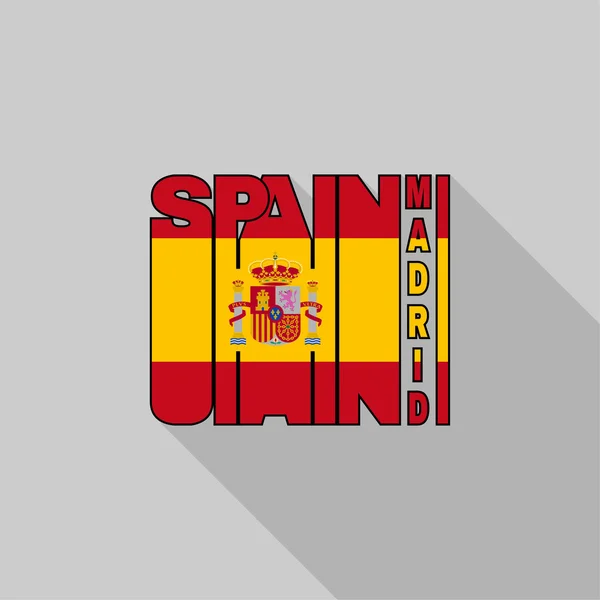 Spanje vlag typografie, t-shirt afbeeldingen — Stockvector