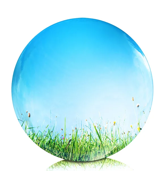 Nature in glass bubble — Stock Photo, Image