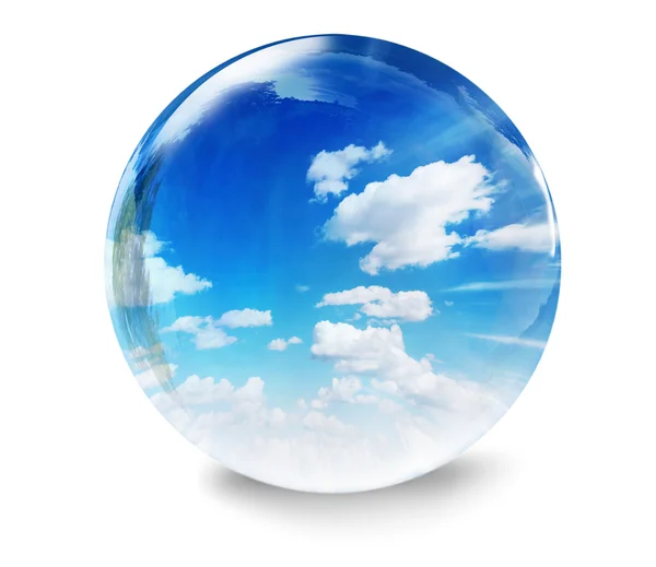 Clouds glass bubble — Stock Photo, Image