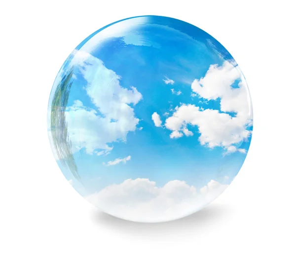 Clouds glass bubble — Stock Photo, Image