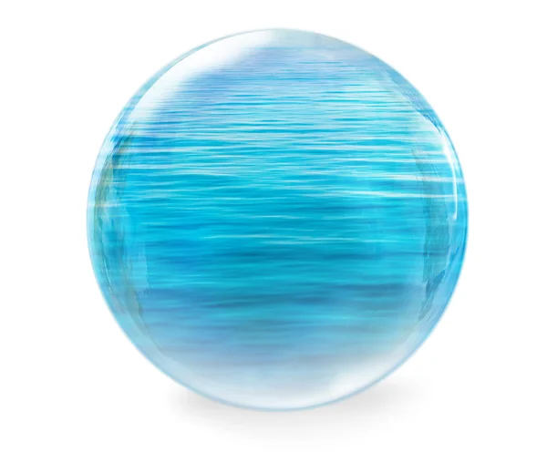 Glass ball with water — Stock Photo, Image