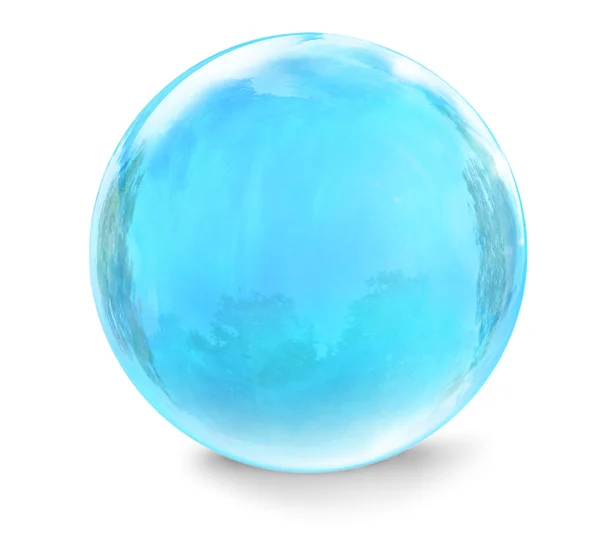 Blue glass bubble — Stock Photo, Image