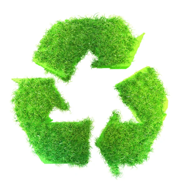 Groen symbool voor recycling — Stockfoto