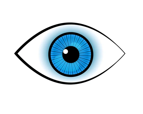 Símbolo de ojo azul — Vector de stock