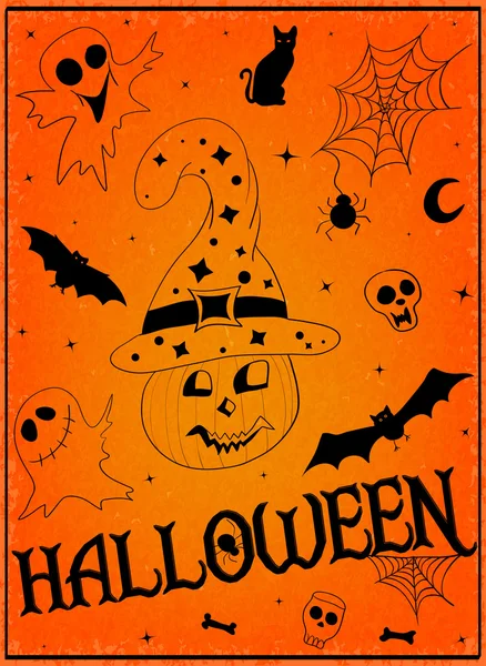 Garabatos de Halloween — Archivo Imágenes Vectoriales