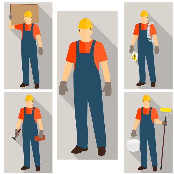Worker icons — Stock Vector