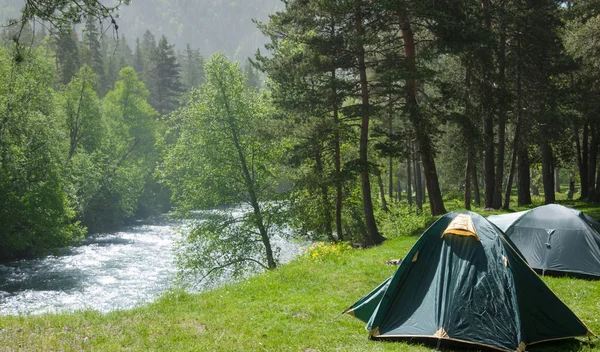 Camping buiten — Stockfoto