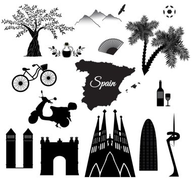 İspanya vektör set