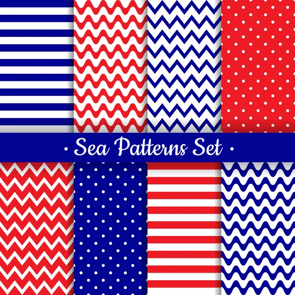 Sea marine pattern — Stock Vector