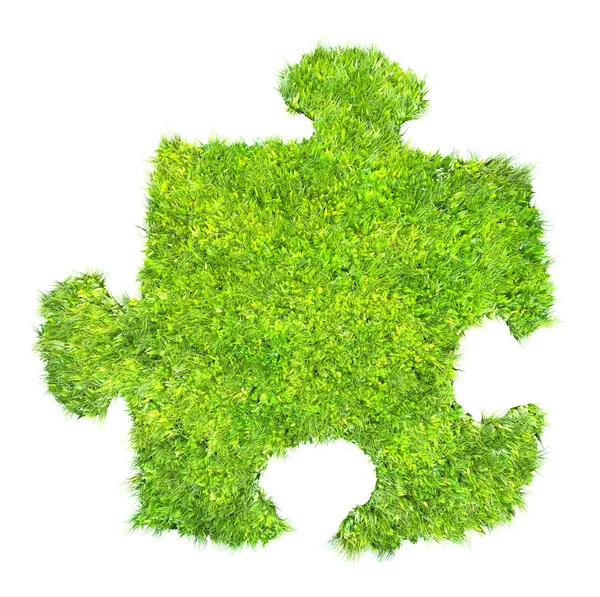 Puzzle aus Gras — Stockfoto