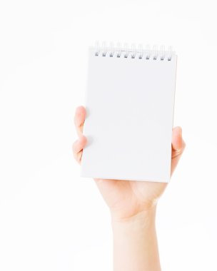 boş defter tutan el