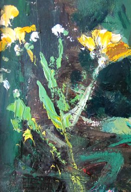 parlak renkli arka plan, izlenimcilik tarzı resim parçası