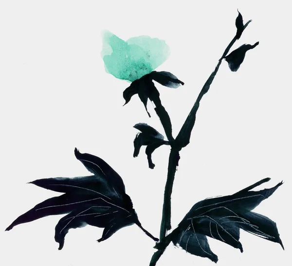 Lindo fondo floral. Acuarela amapolas —  Fotos de Stock