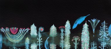 çiçek suluboya arka plan